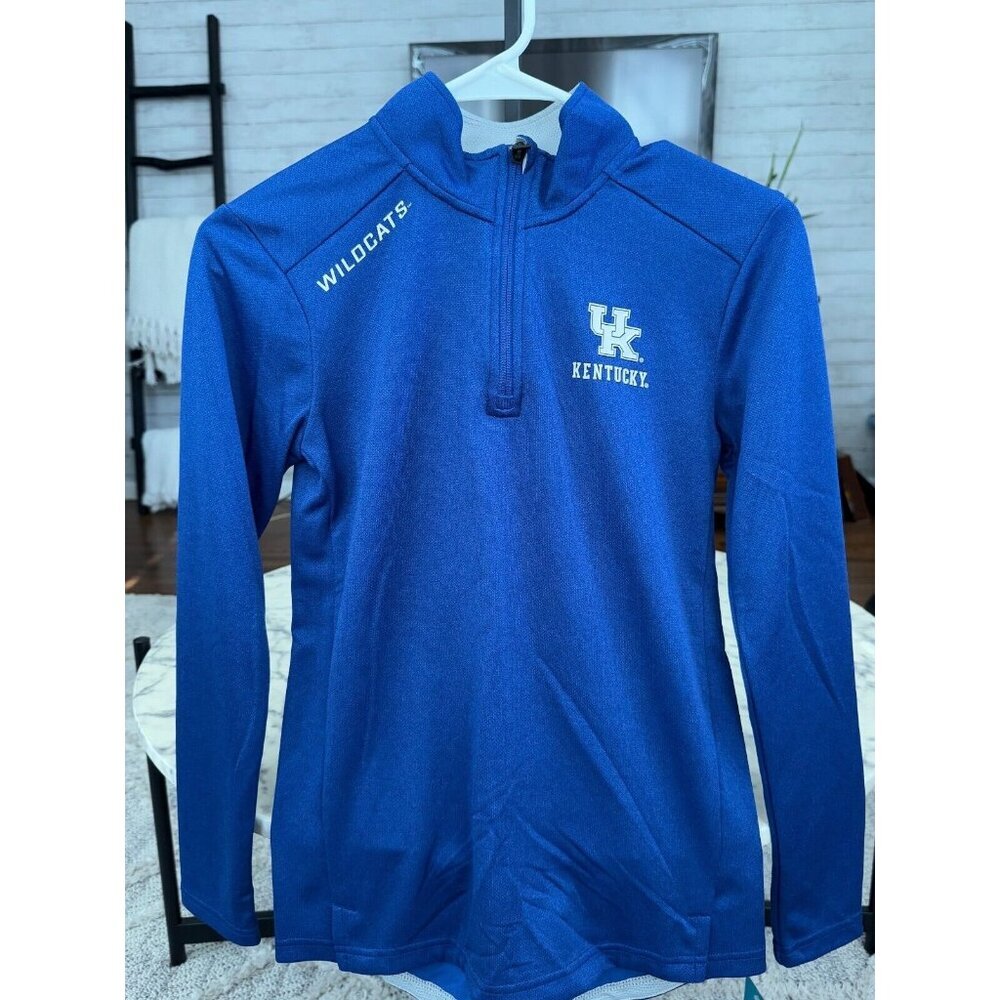 NWT GEN2 Kentucky Wildcats 1/4 Zip Pullover Basketball Top Kids Size Medium
